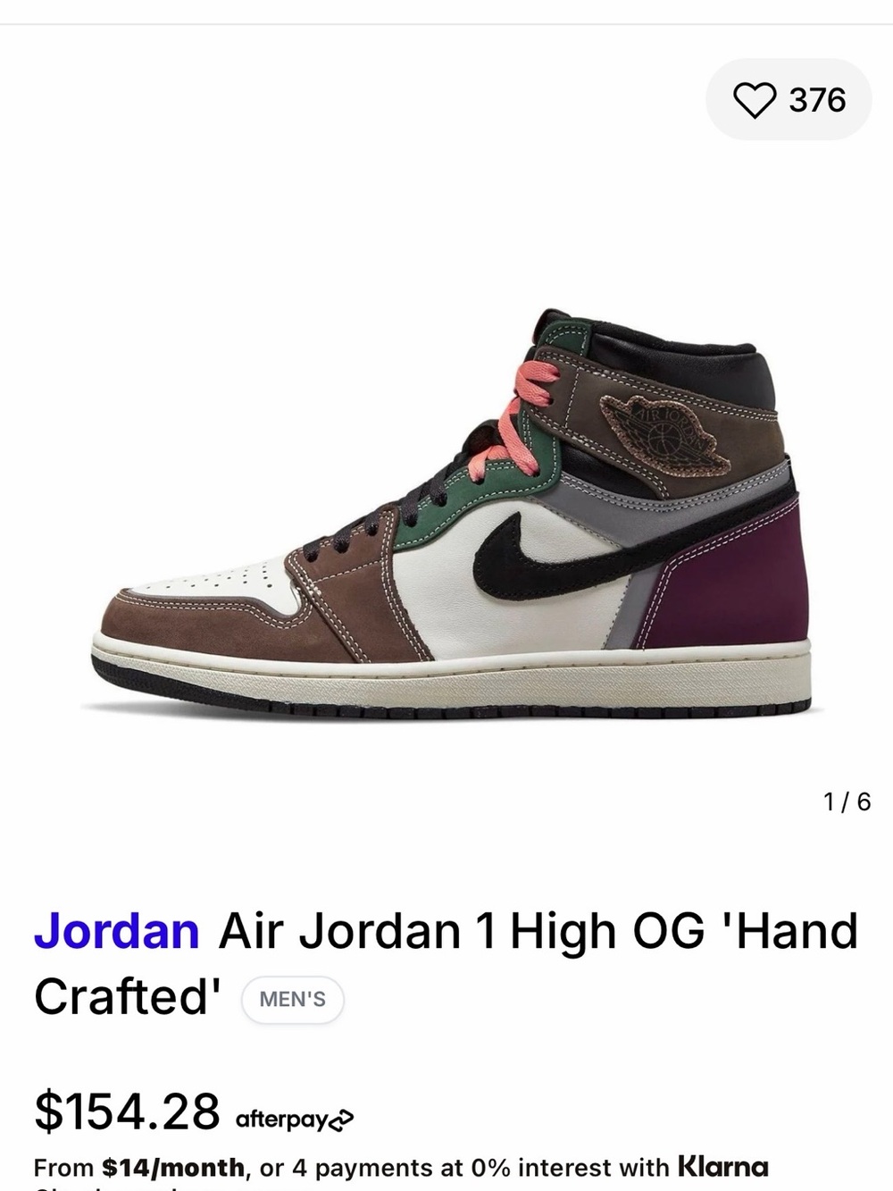 Jordan Air Jordan 1 High HAND CRAFTED SZ 10 mens new in box !!